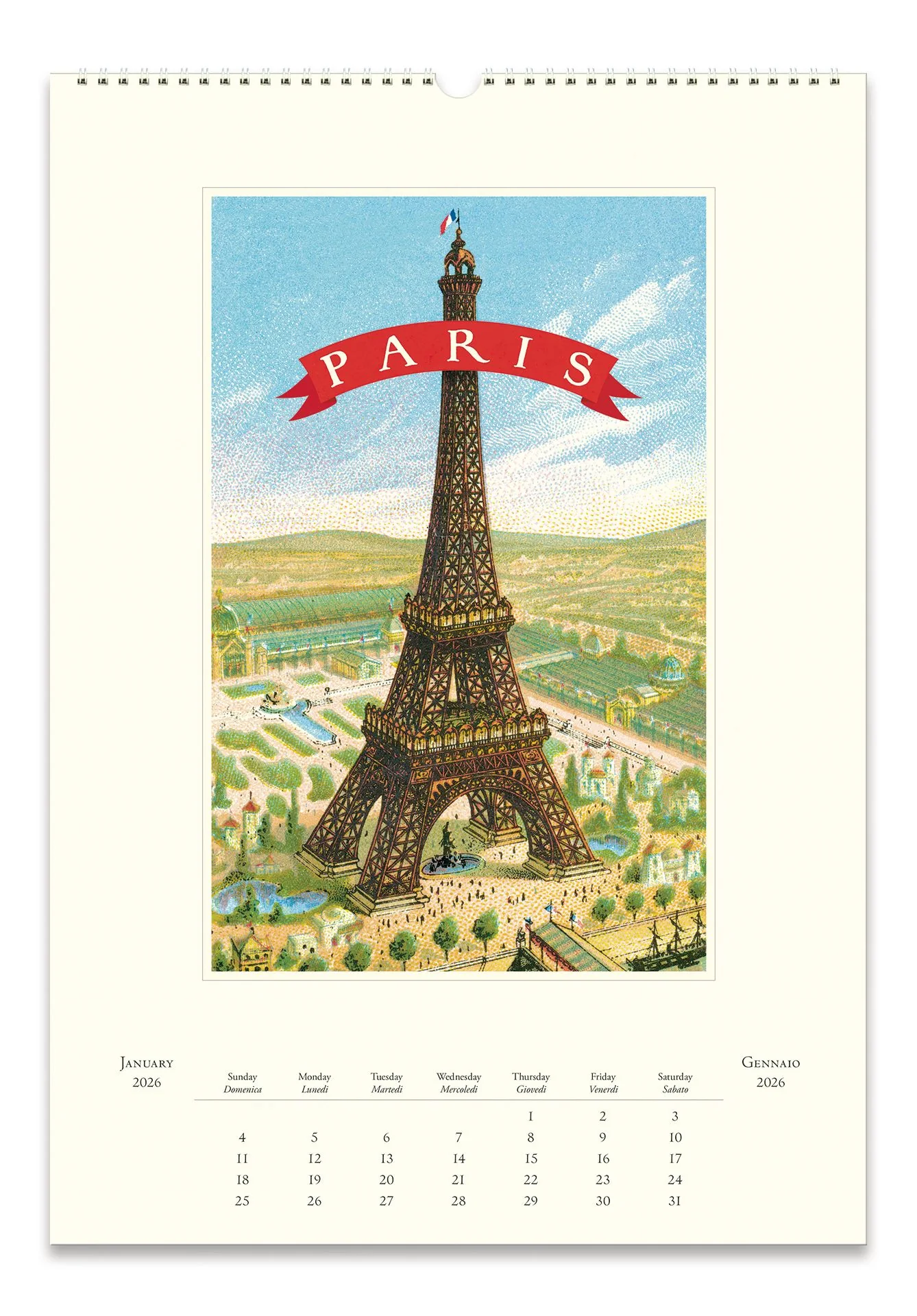 2026 Cavallini Paris Wall Calendar - Image 2