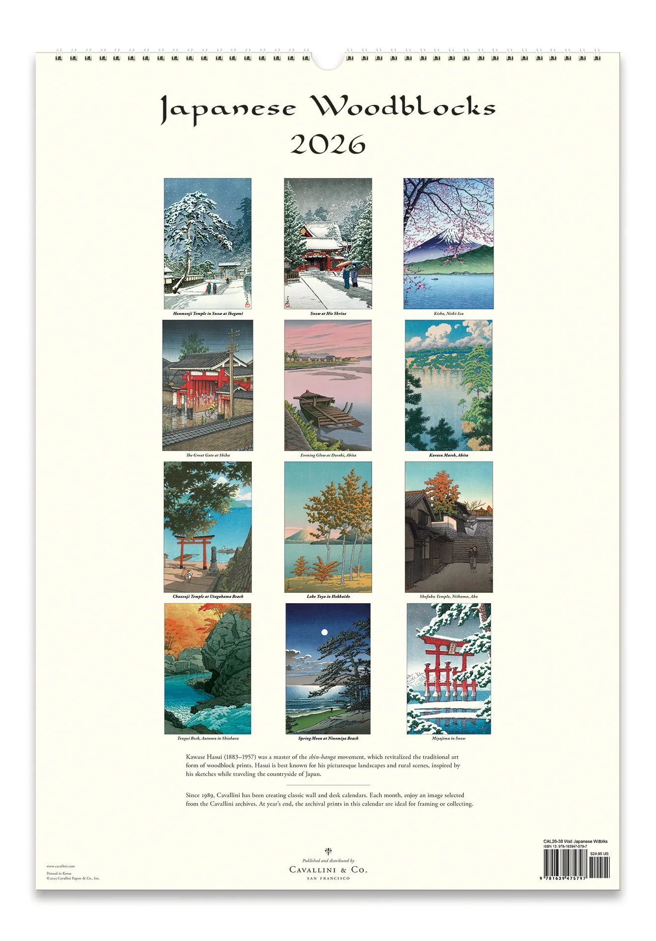 2026 Japanese Woodblock Wall Calendar - Image 3