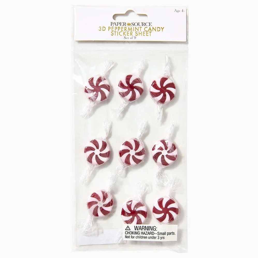 3D Peppermint Candy Sticker Sheet