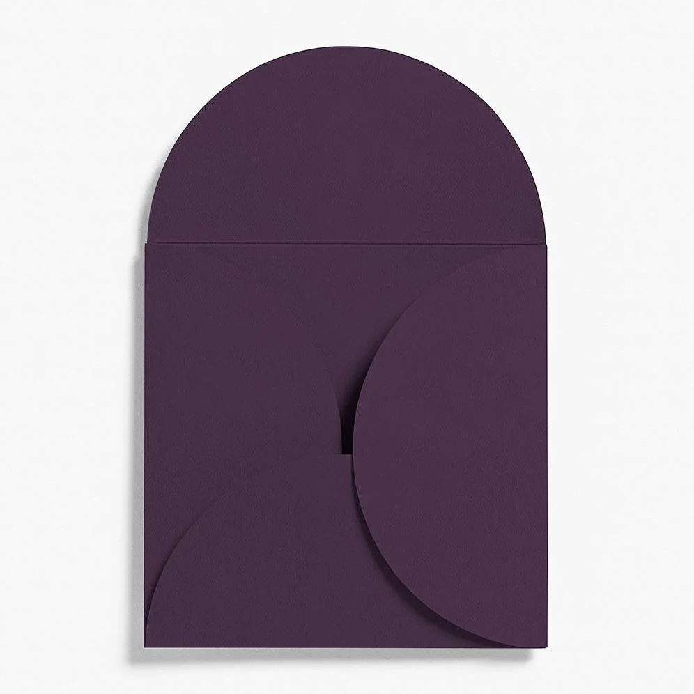 5.25" Square Aubergine Petal Envelopes - Image 2