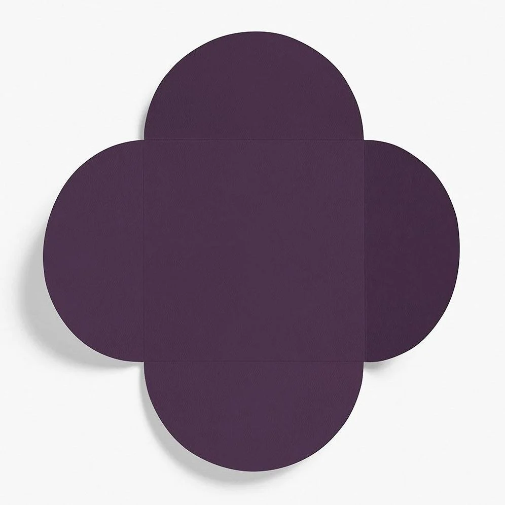 5.25" Square Aubergine Petal Envelopes - Image 3