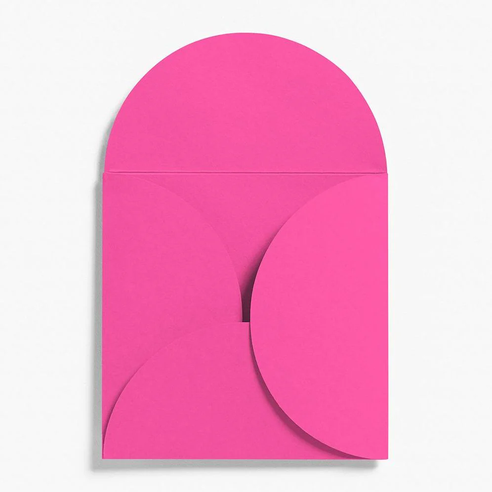 5.25" Square Fuchsia Petal Envelopes - Image 2