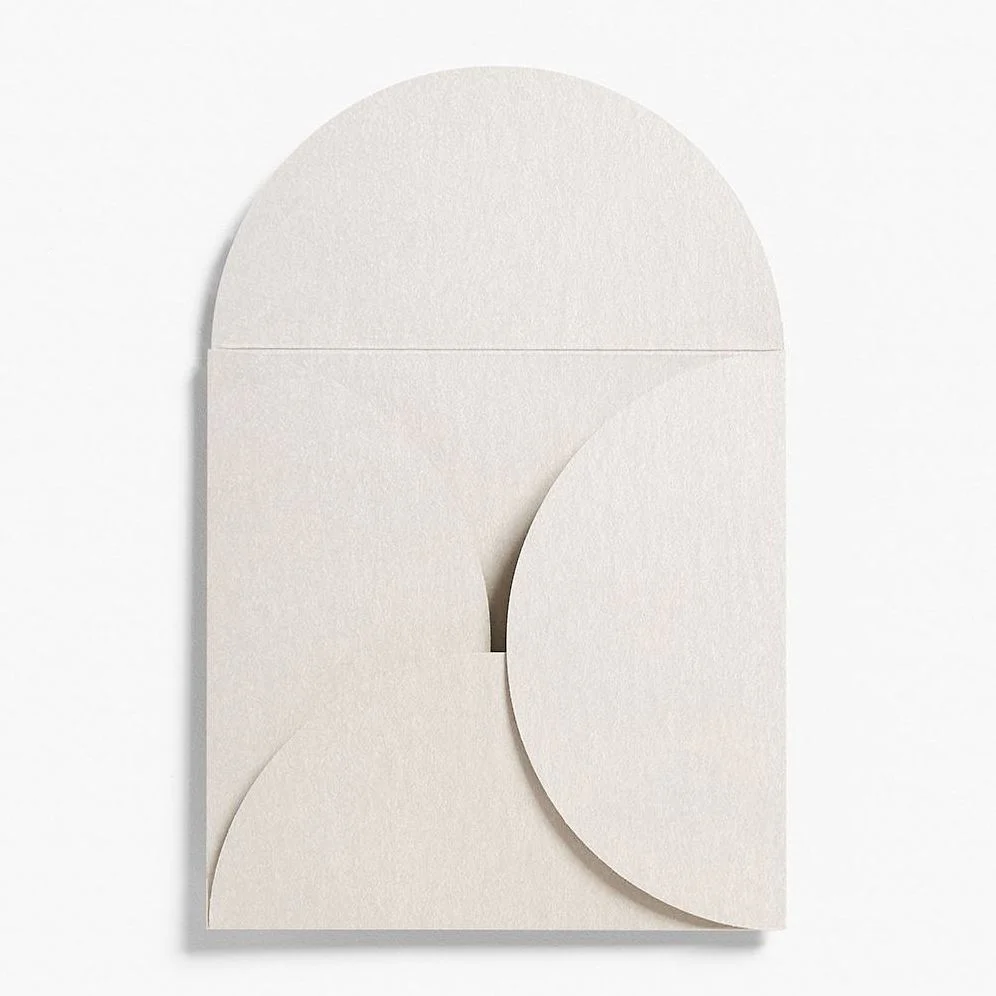 5.25" Square Shimmer Silver Petal Envelopes - Image 3