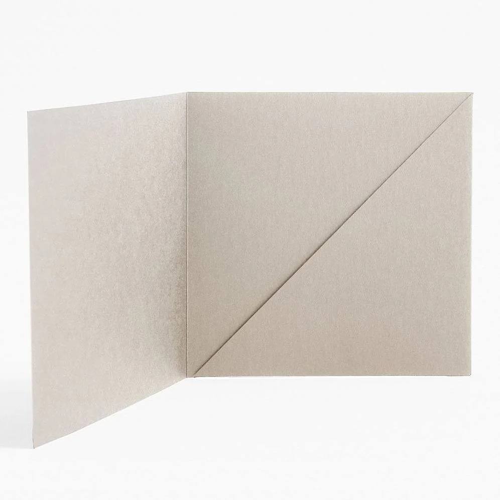 5.5" Square Shimmer Silver Diagonal Folders - Image 2