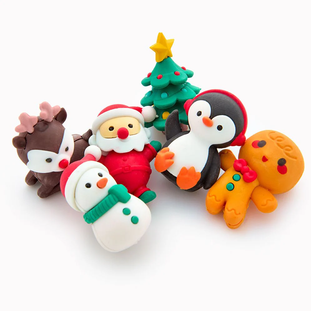 6 Piece Holiday Icons Eraser Set - Image 2