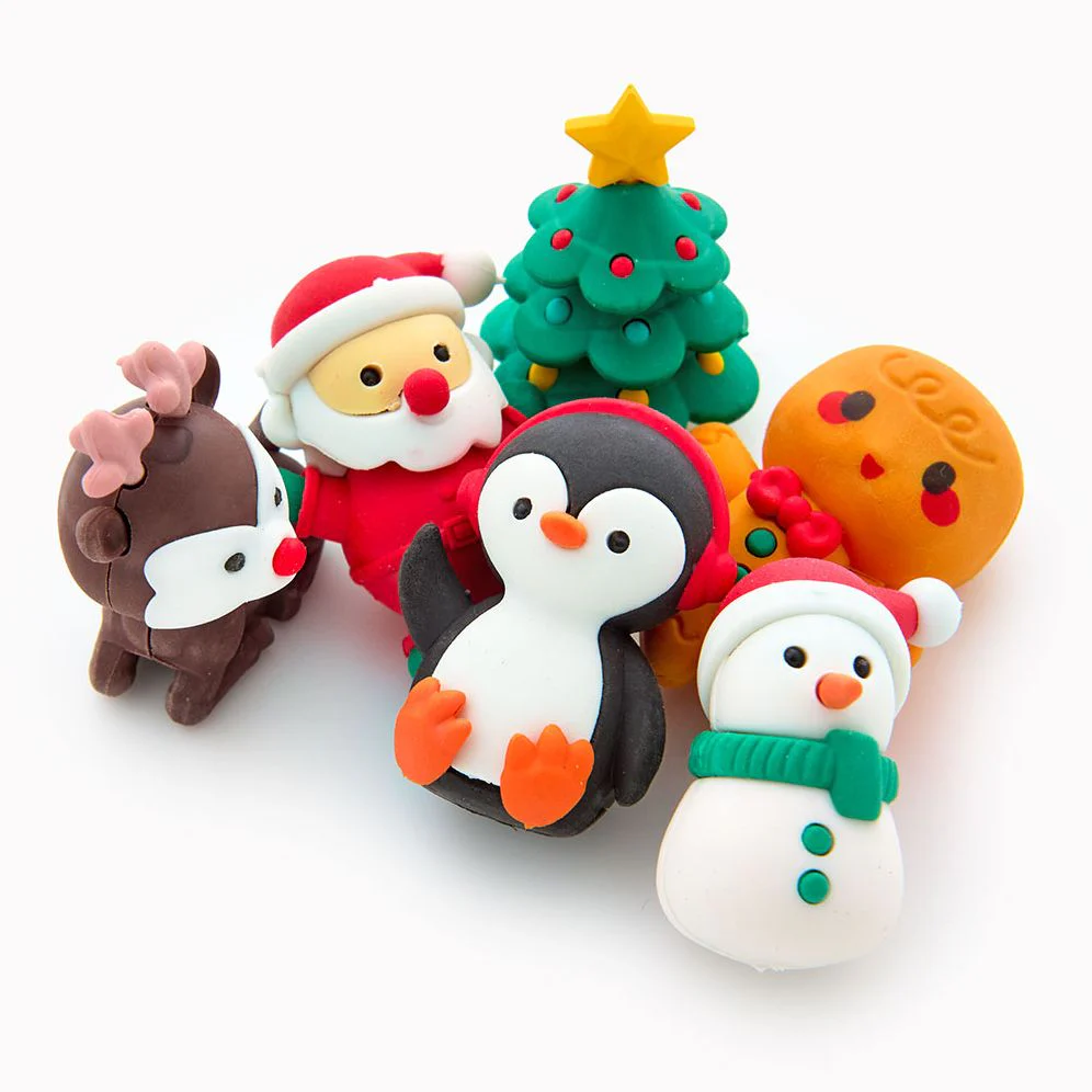 6 Piece Holiday Icons Eraser Set - Image 3