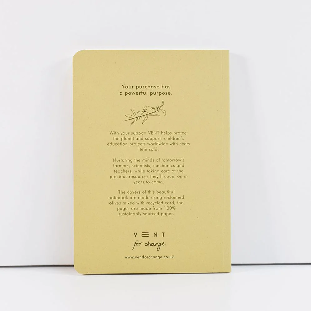 A5 Environotes Reclaimed Olive waste Notebook - Image 3