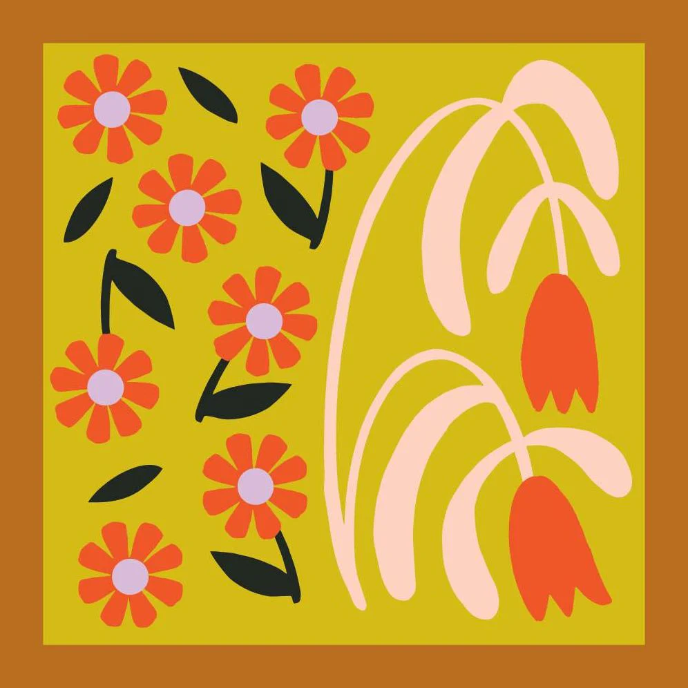Abstract Floral Set of 4 Cube Puzzle - Image 4
