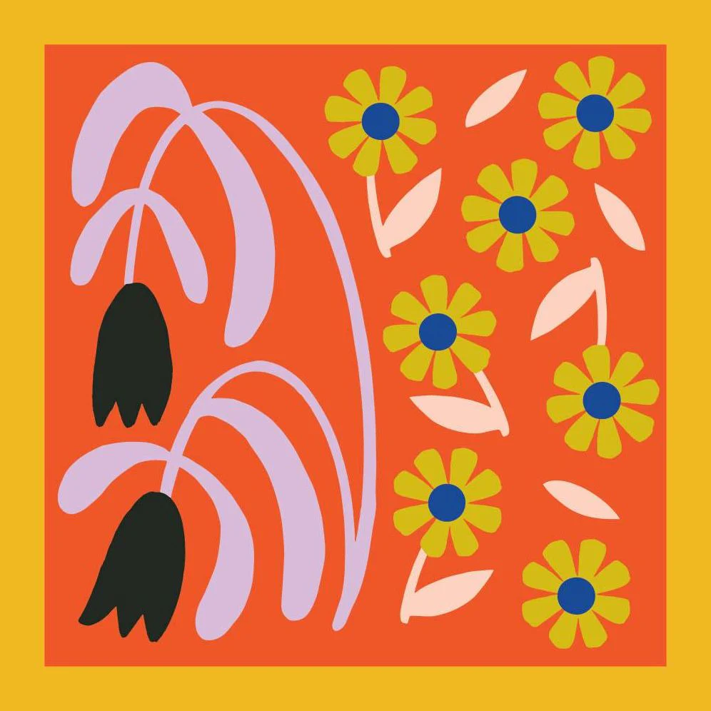 Abstract Floral Set of 4 Cube Puzzle - Image 9
