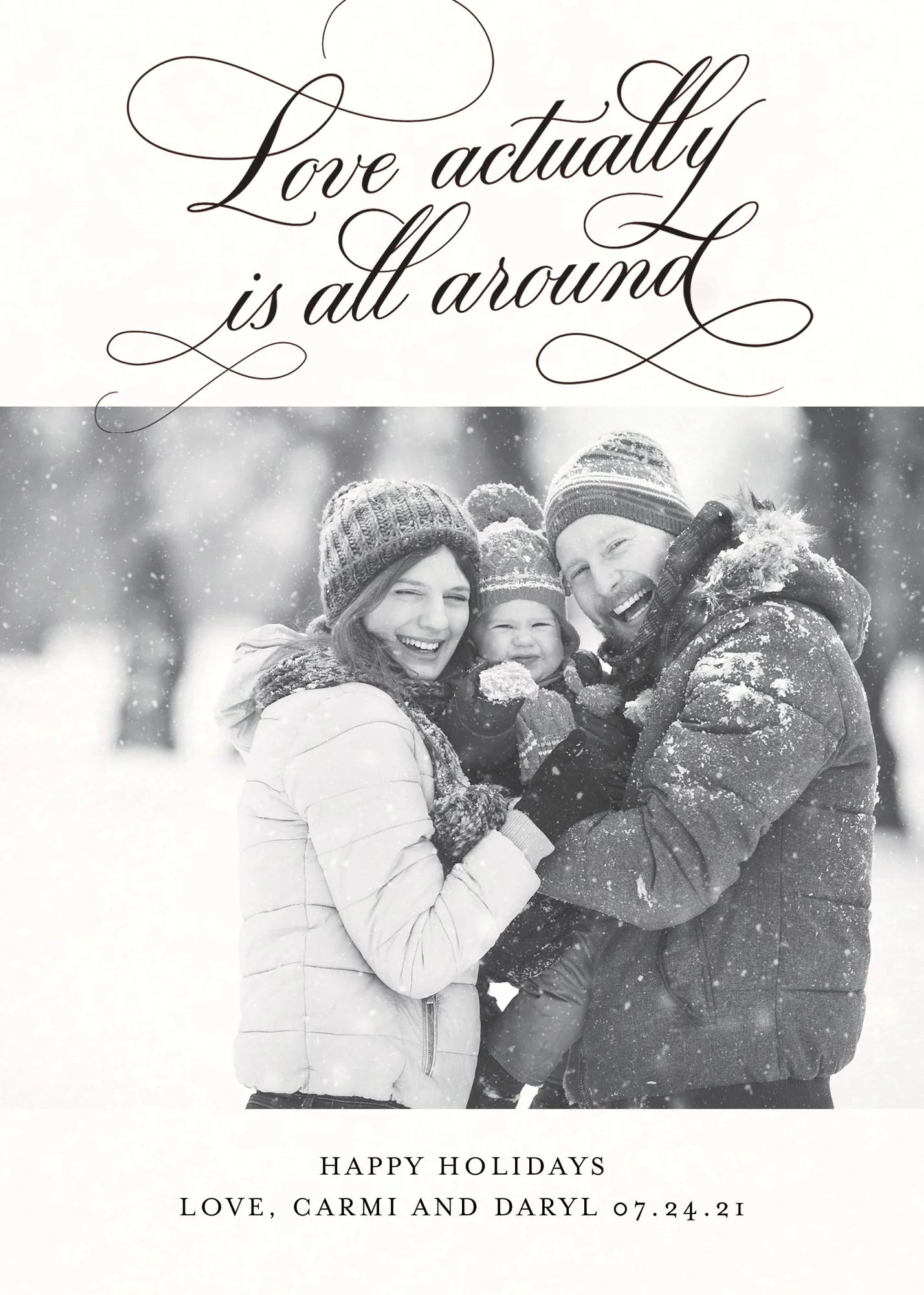 Actually Love Holiday Photo Card - Image 2