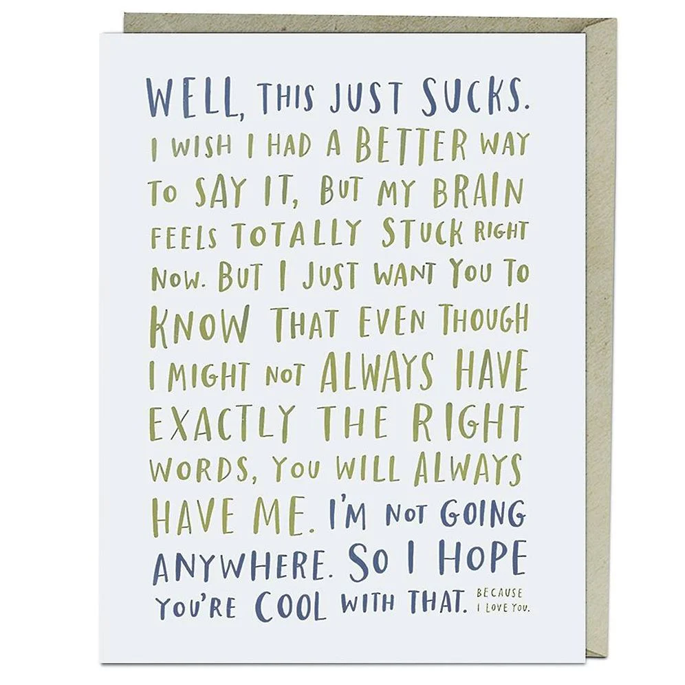 Awkward Sympathy Empathy Card