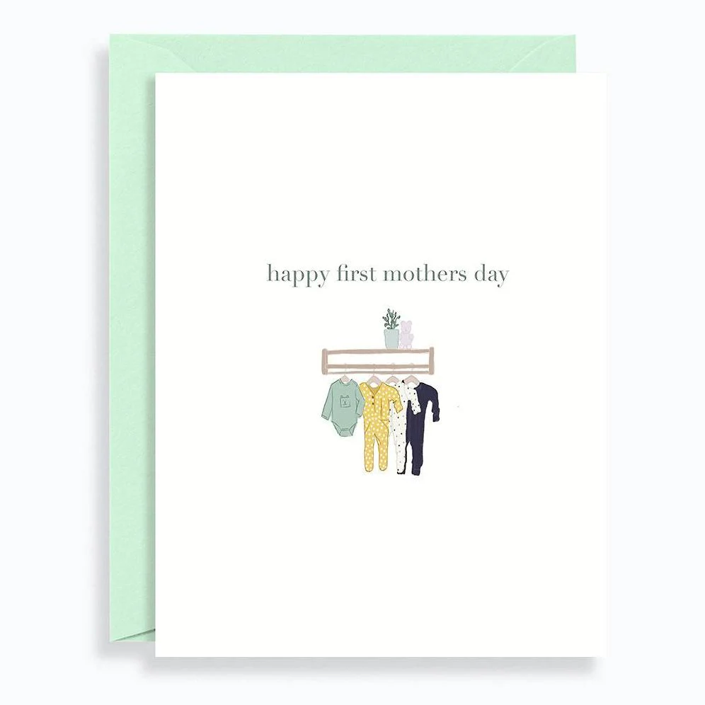 Baby Clothes First Mother's Day Card