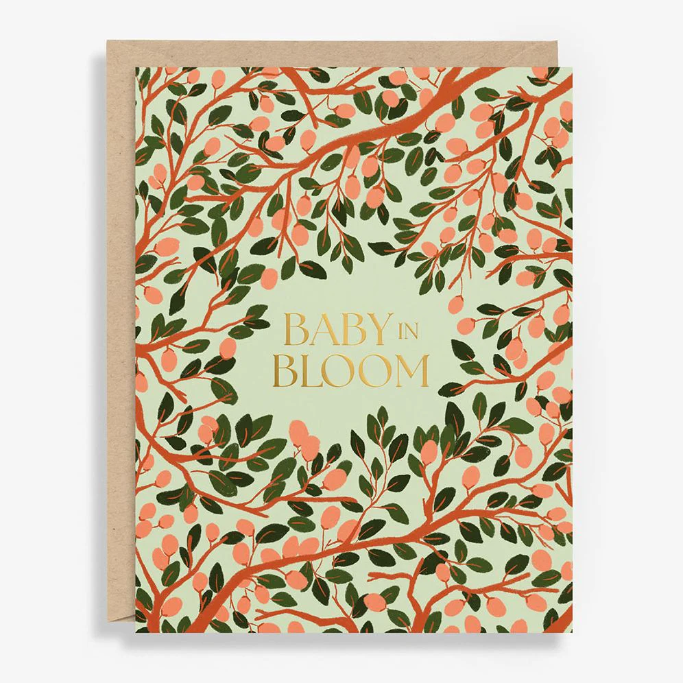Baby in Bloom Baby Shower Card