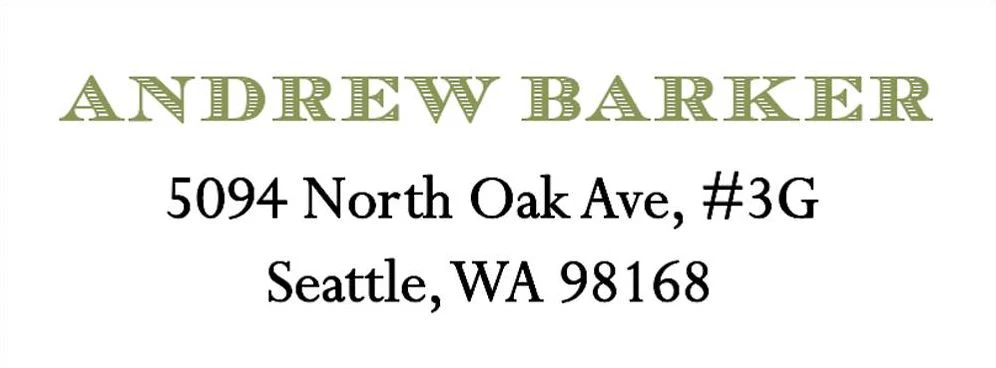 Banknote Return Address Label