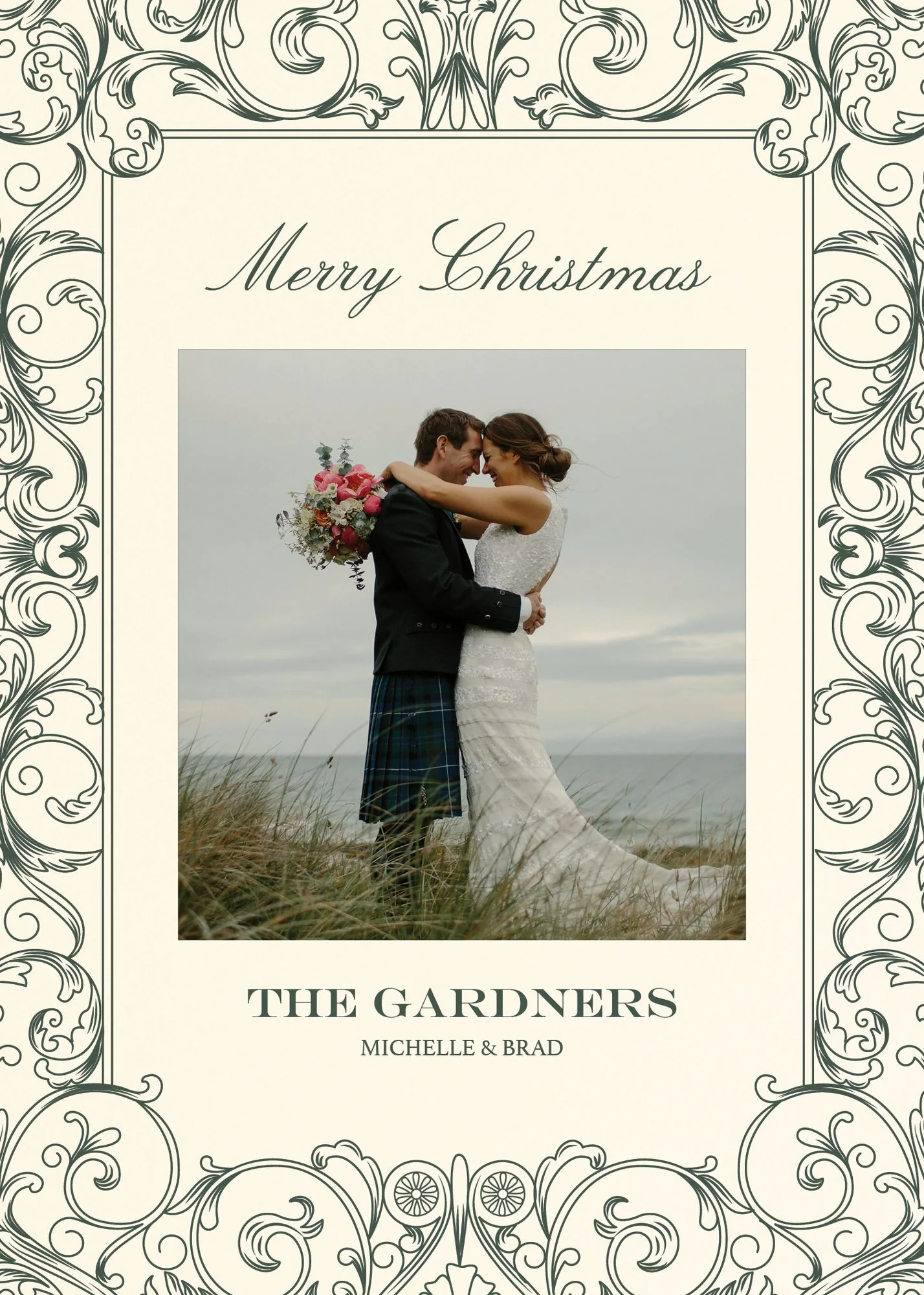 Baroque Holiday Photo Card - Image 2