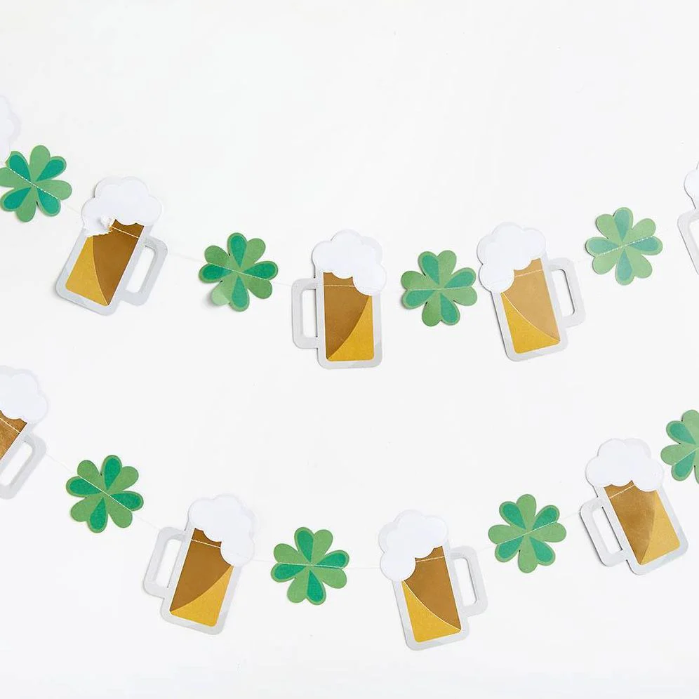 Beer Mug & Shamrock Banner