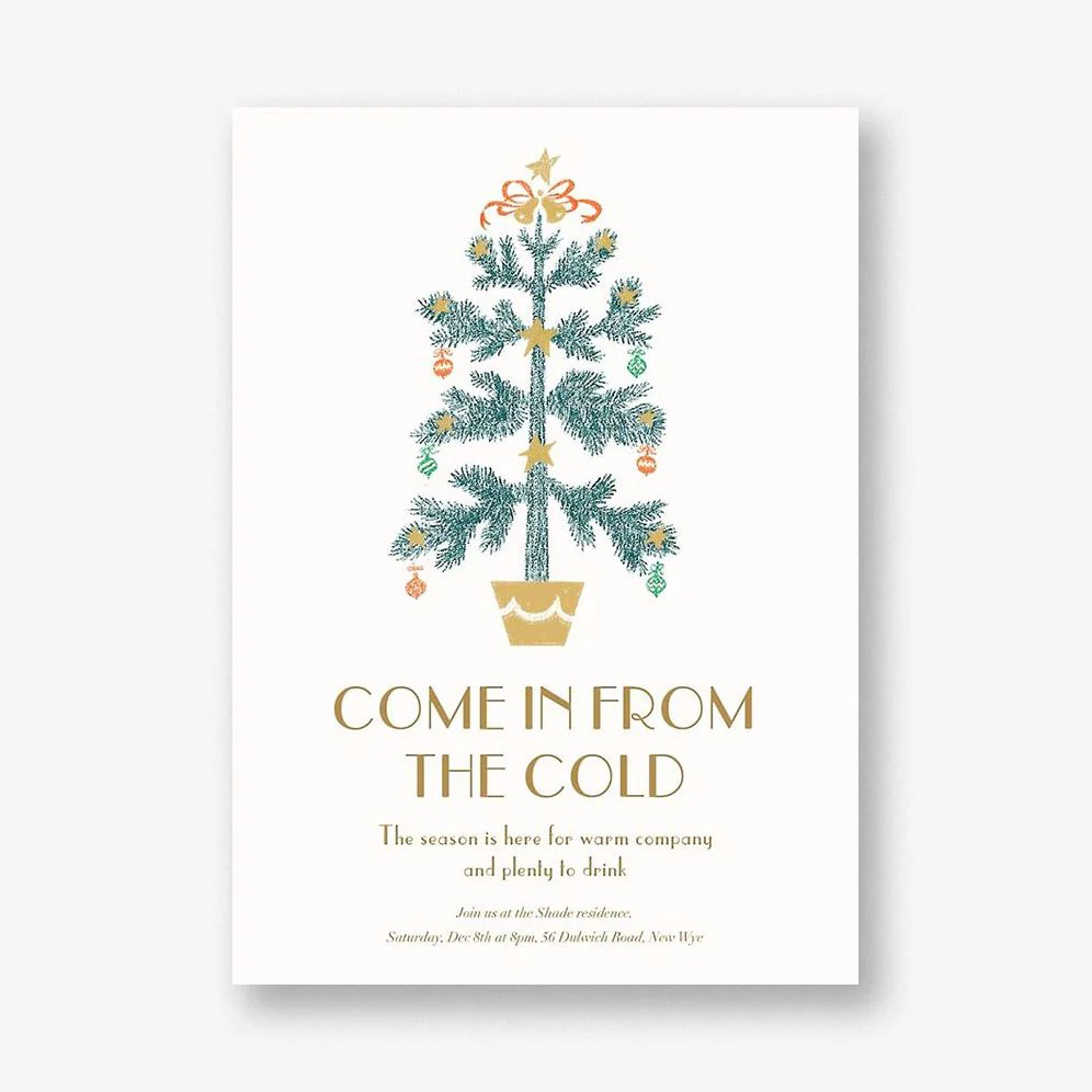Bells and Ribbons Holiday Card