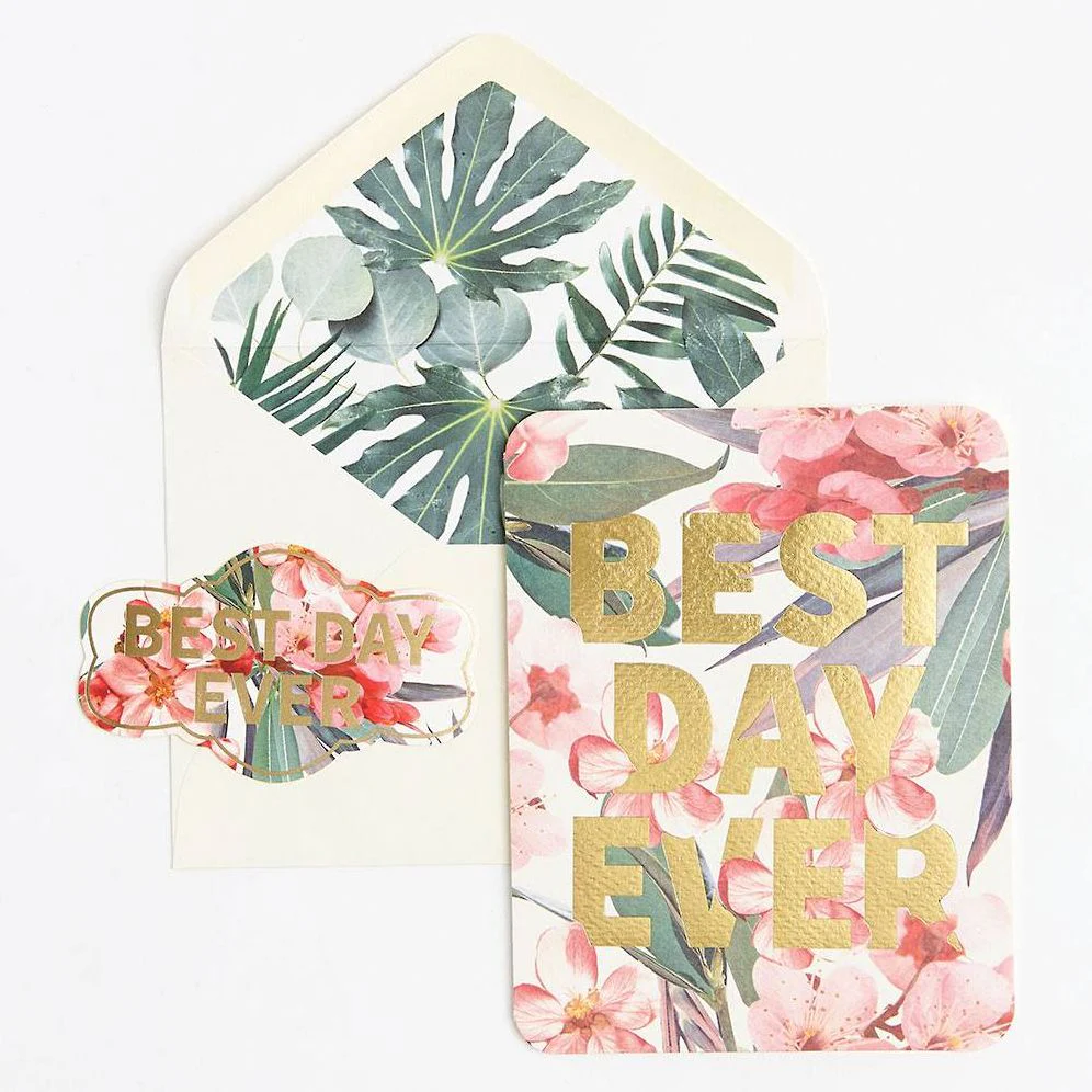 Best Day Ever Floral Greeting Card