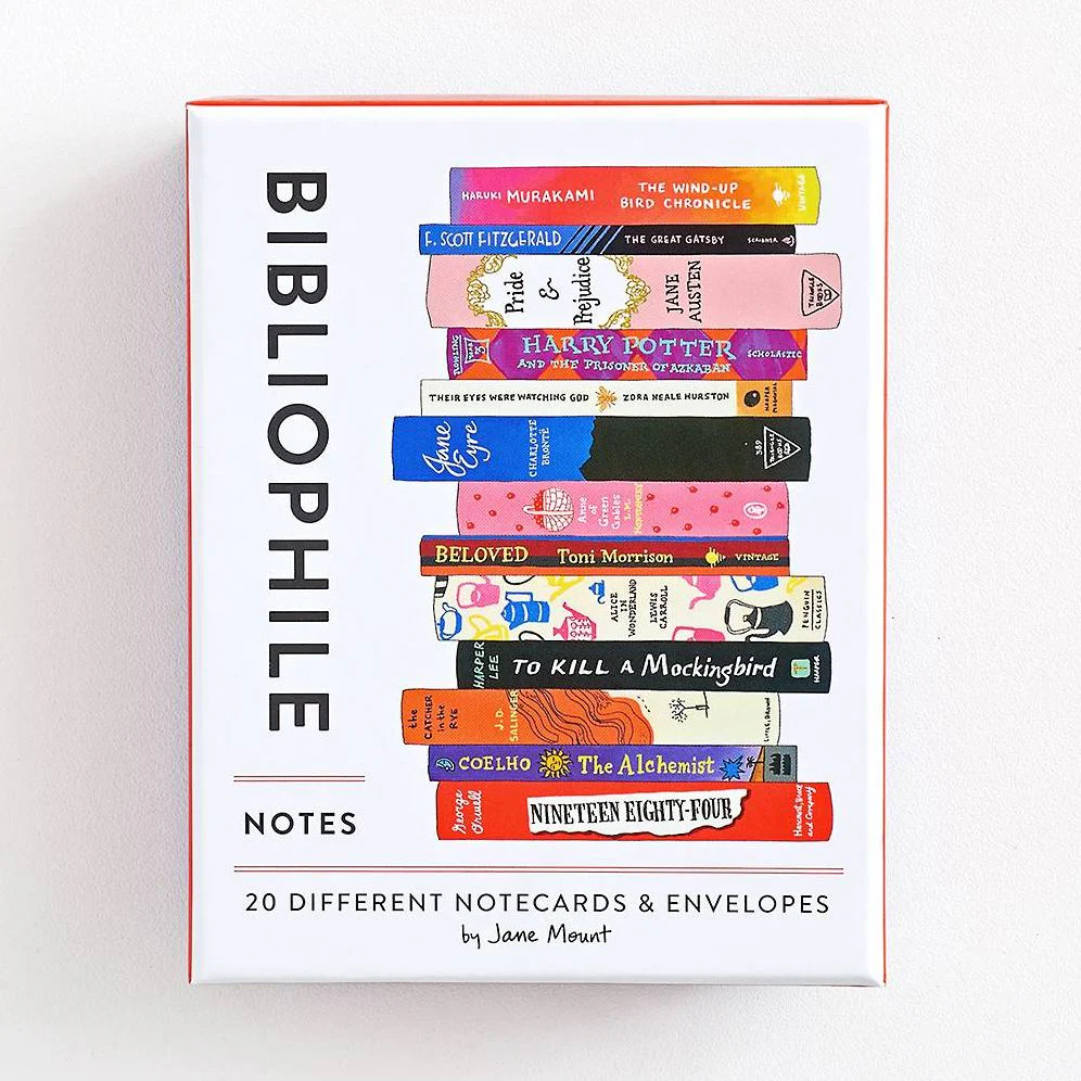 Bibliophile Notes: 20 Different Notecards & Envelopes (Notecards for Book Lovers, Illustrated Notecards, Stationery) - Image 2