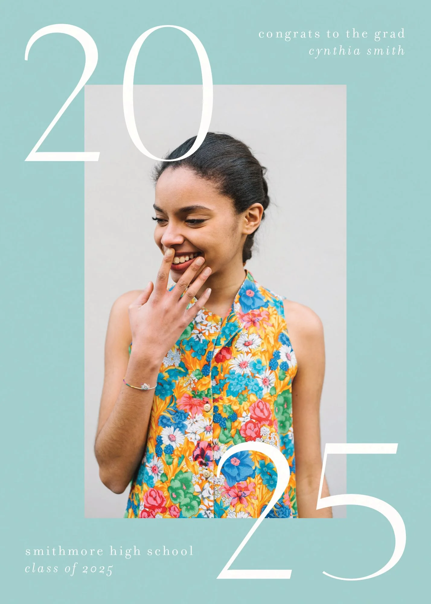 Big Bright Border Photo Graduation Announcement - Image 6
