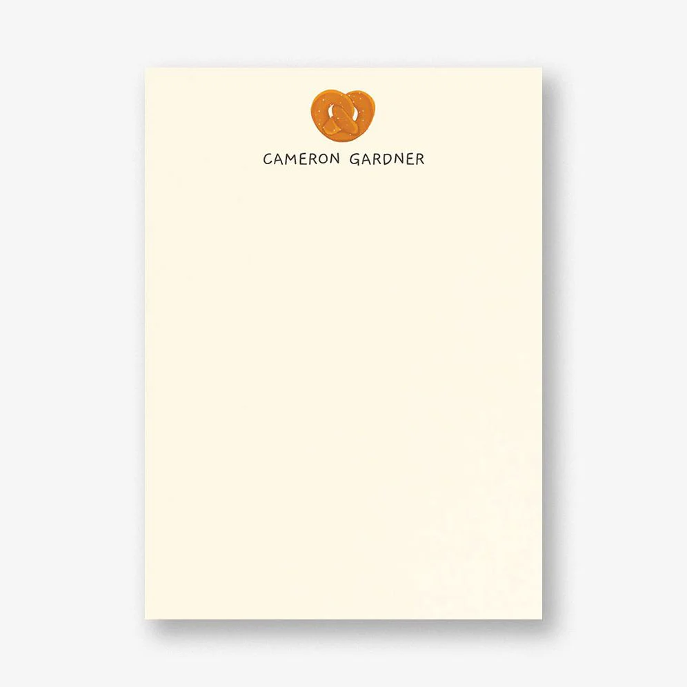 Big Pretzel Stationery