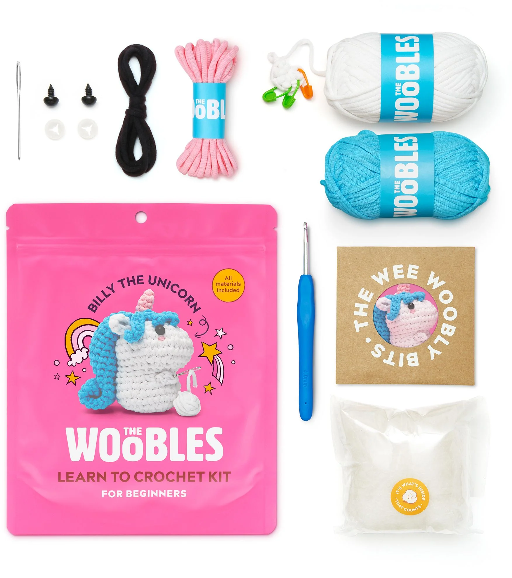 Billy the Unicorn, The Woobles Beginner Crochet Kit - Image 4