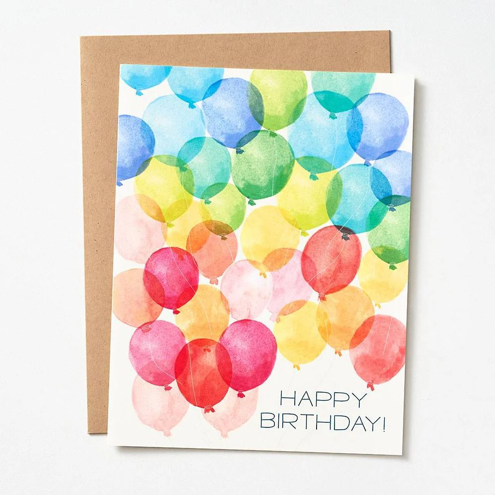 Birthday Balloons Supersized Card