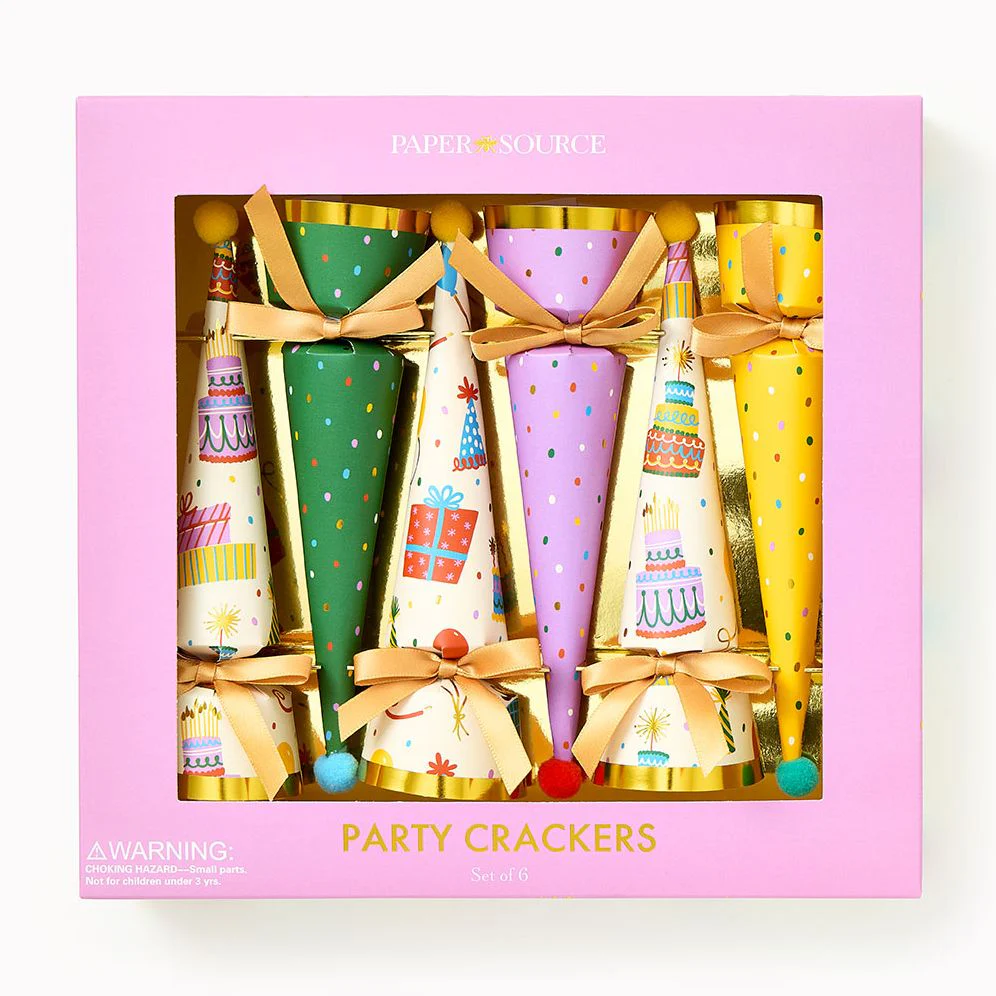 Birthday Icons Party Crackers Set of 6