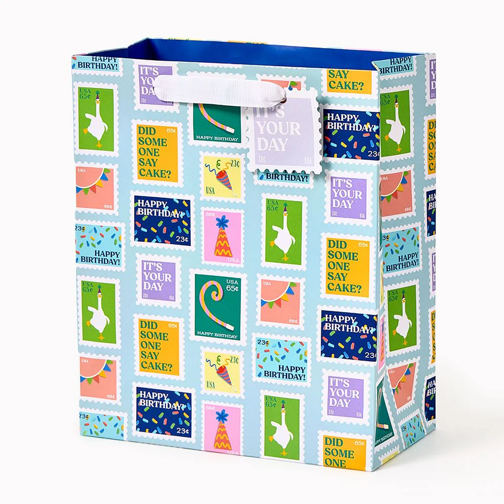 Birthday Stamps Medium Gift Bag