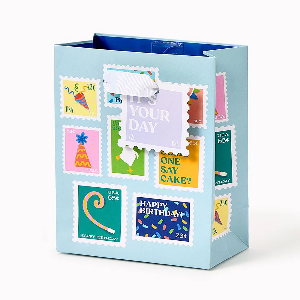 Birthday Stamps Small Gift Bag