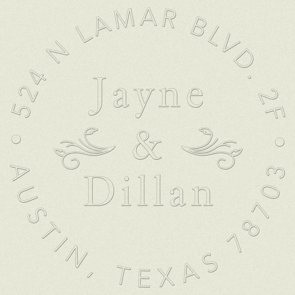 Bistro Detail Custom Embosser Plate with Embossing Tool