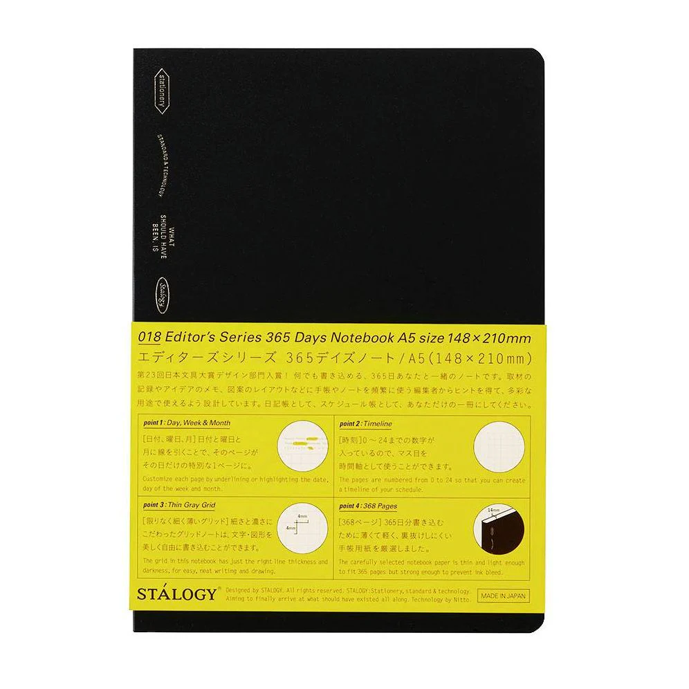 Black 365 Days Notebook