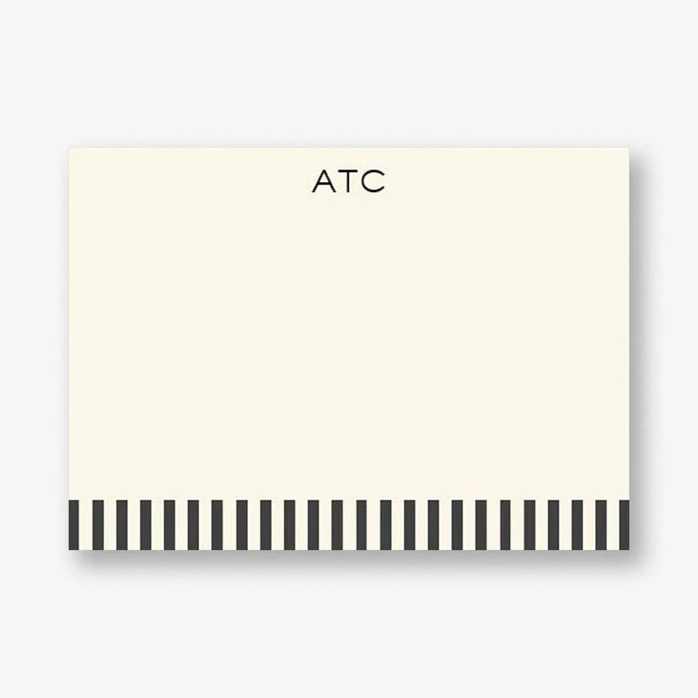 Black Alto Stripe Stationery