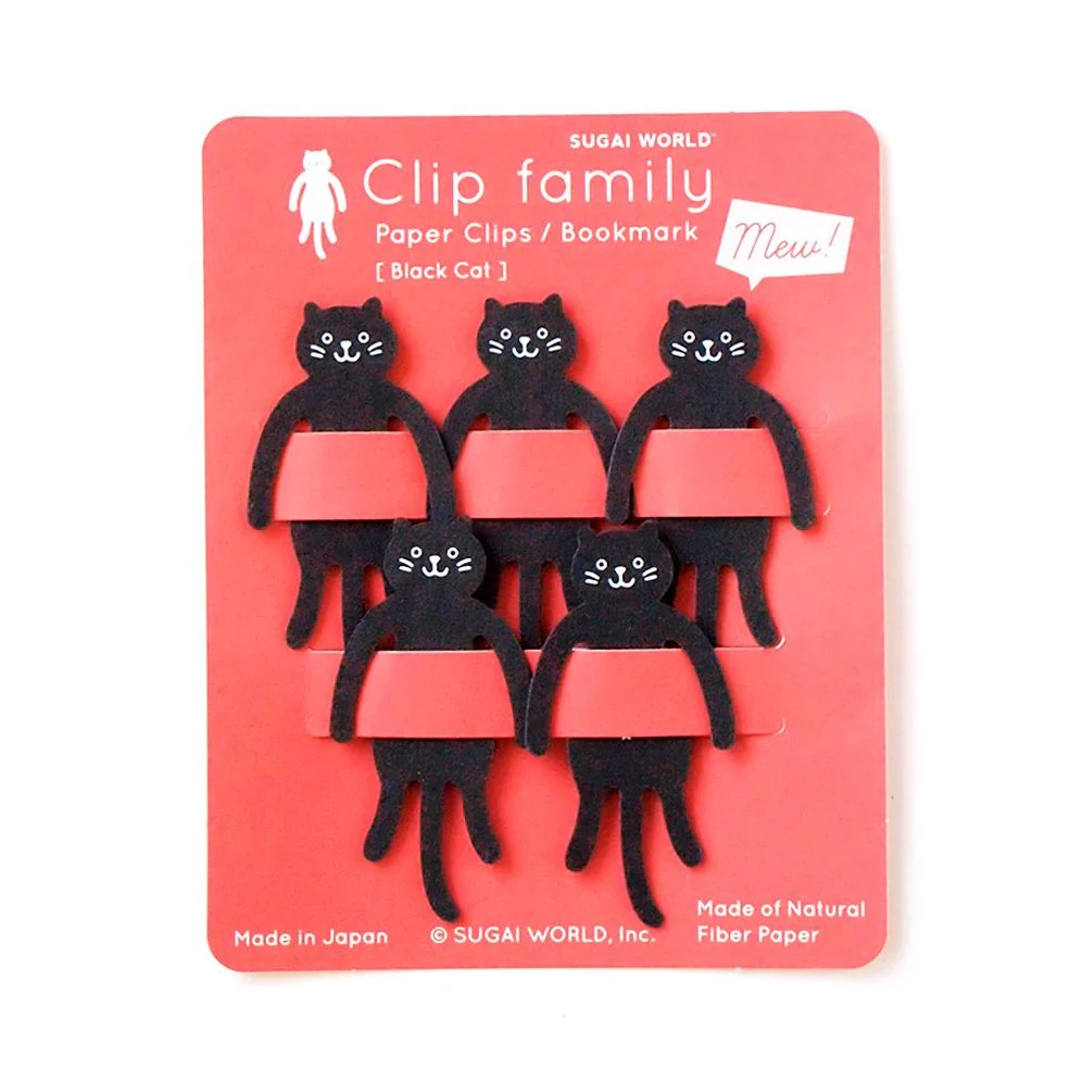 Black Cat Clip Family, Set of 5 - Image 3