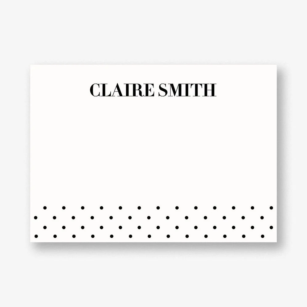 Black Dots A6 Stationery