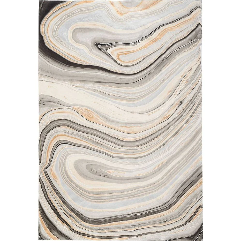 Black, Gold and Silver Elegance Marble Handmade Paper