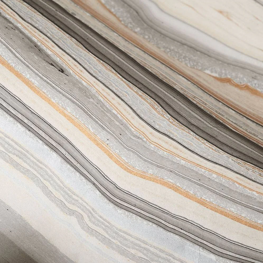 Black, Gold and Silver Elegance Marble Handmade Paper - Image 2