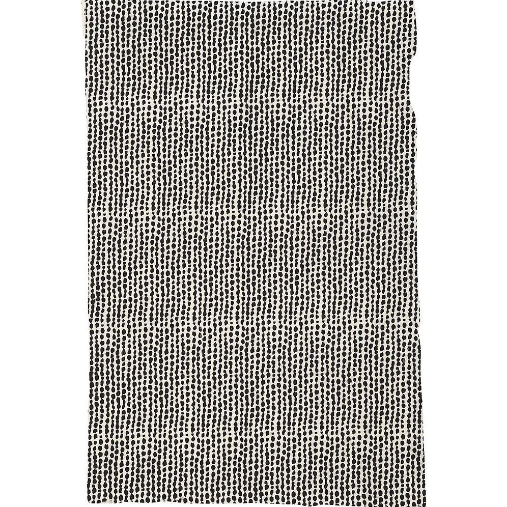 Black String Dot on Cream Handmade Paper