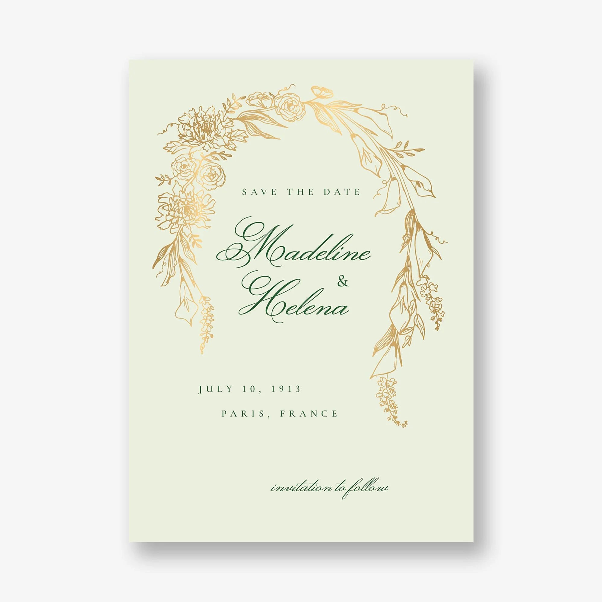 Blooming Arch Foil Save the Date - Image 2