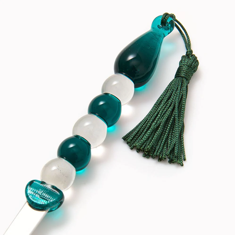 Blown Glass Letter Opener with Tassel - Image 2