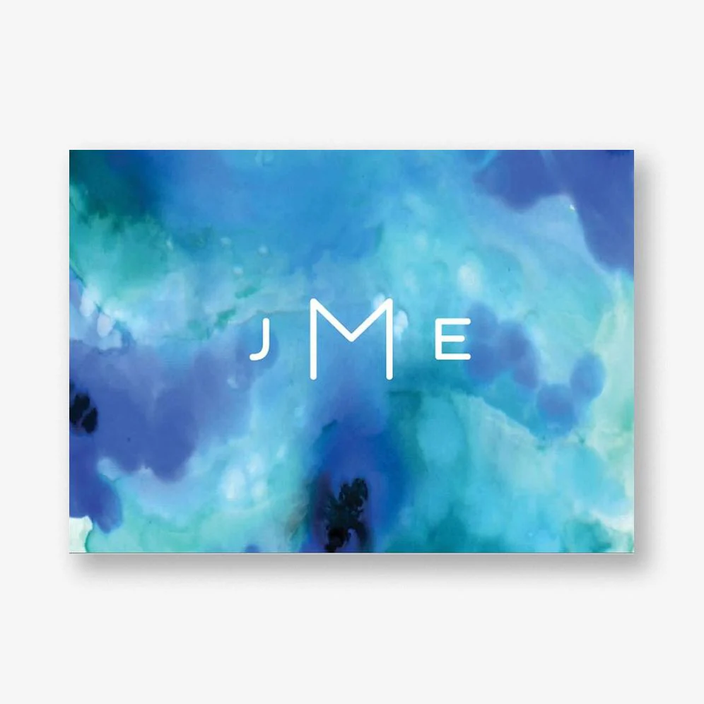 Blue Abstract 4 Bar Stationery