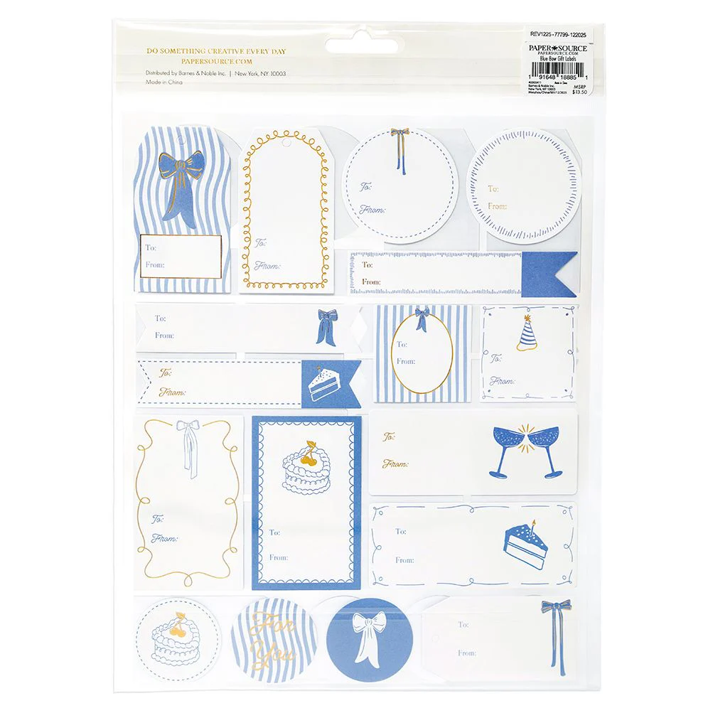 Blue Bow Gift Labels - Image 4