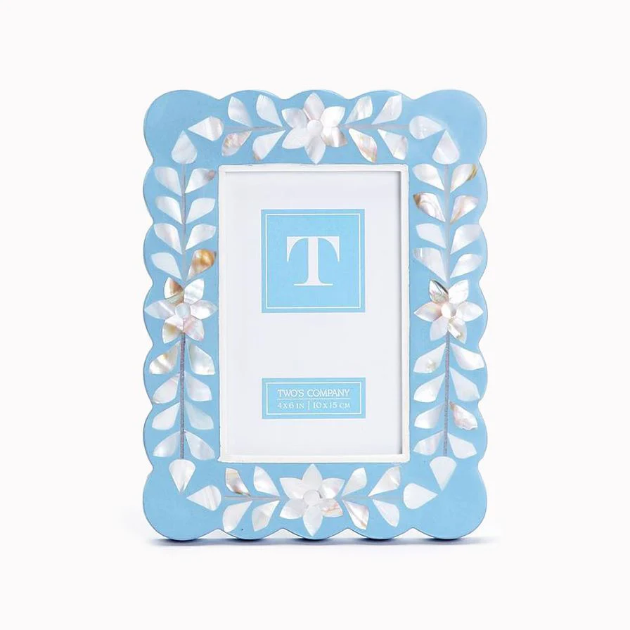 Blue Floral 4x6 Frame