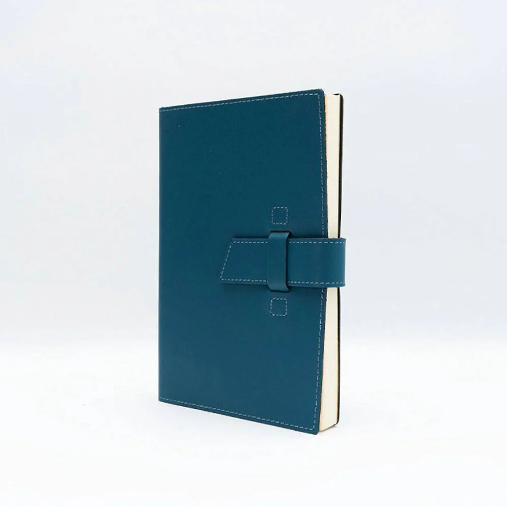 Blue Leather Journal with Leather Flap Closure and Lined Pages - Image 7