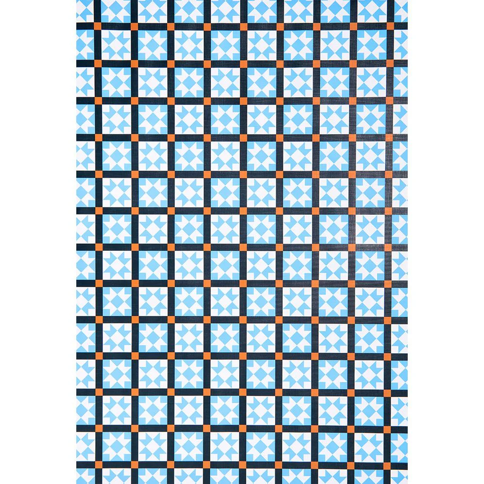 Blue Quilt Textured Wrapping Paper - Image 2