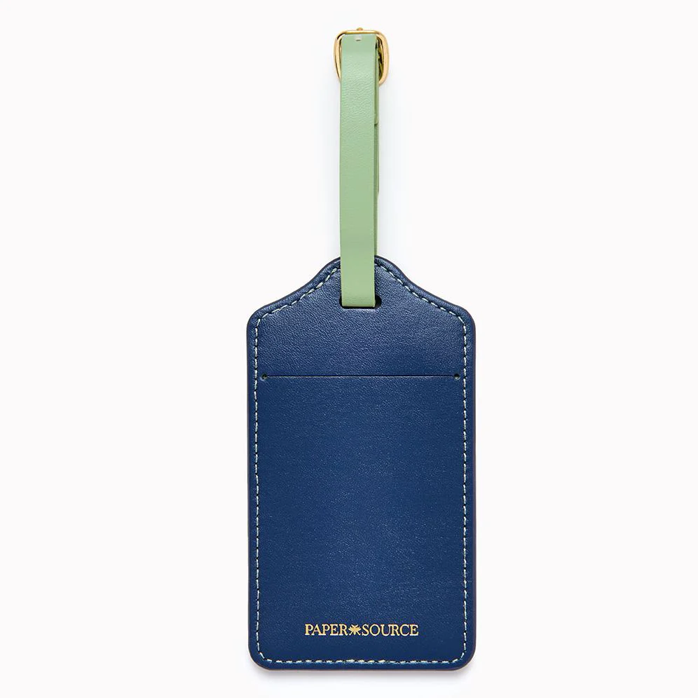 Blue Scalloped Luggage Tag - Image 2