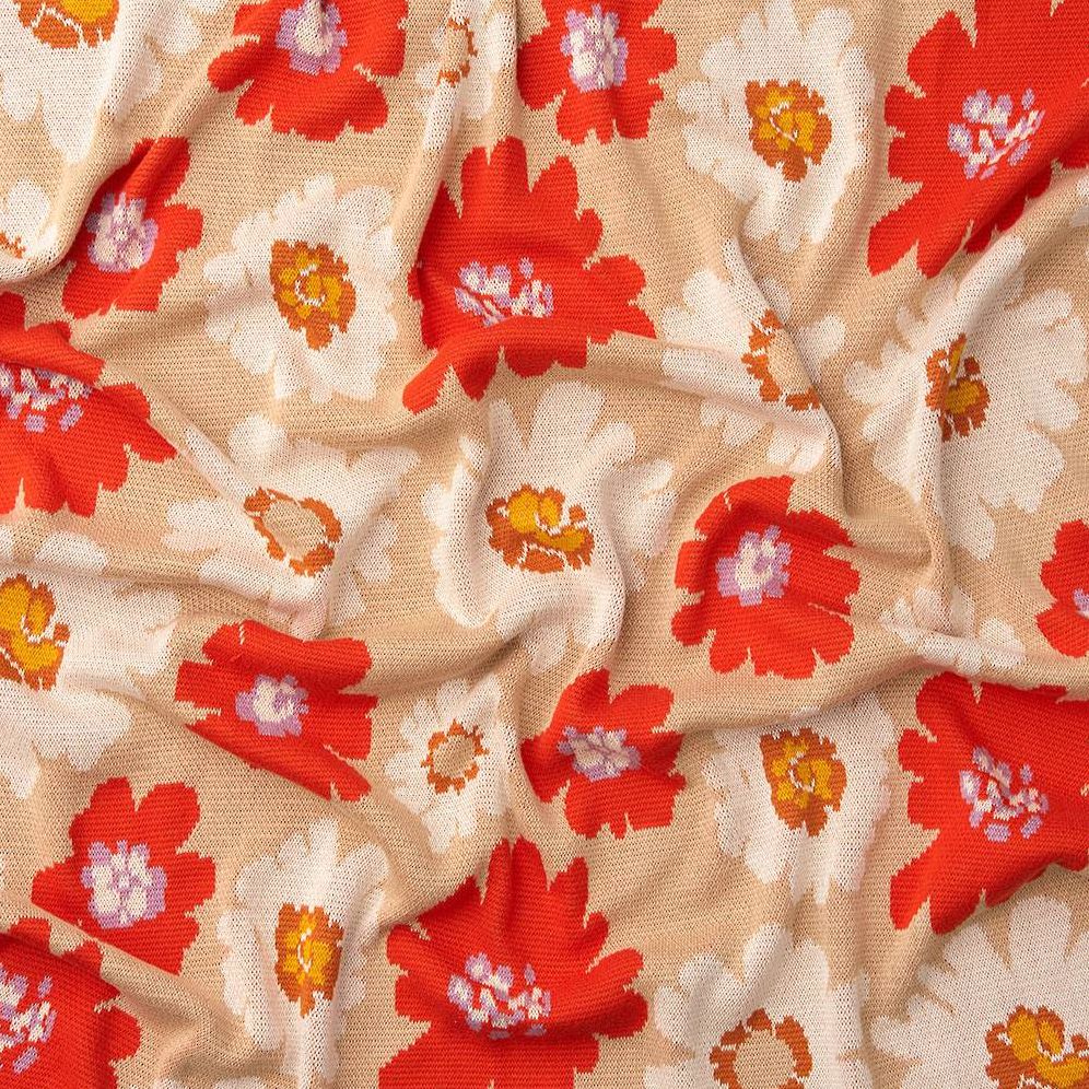 Bold Floral Knitted Throw Blanket - Image 10