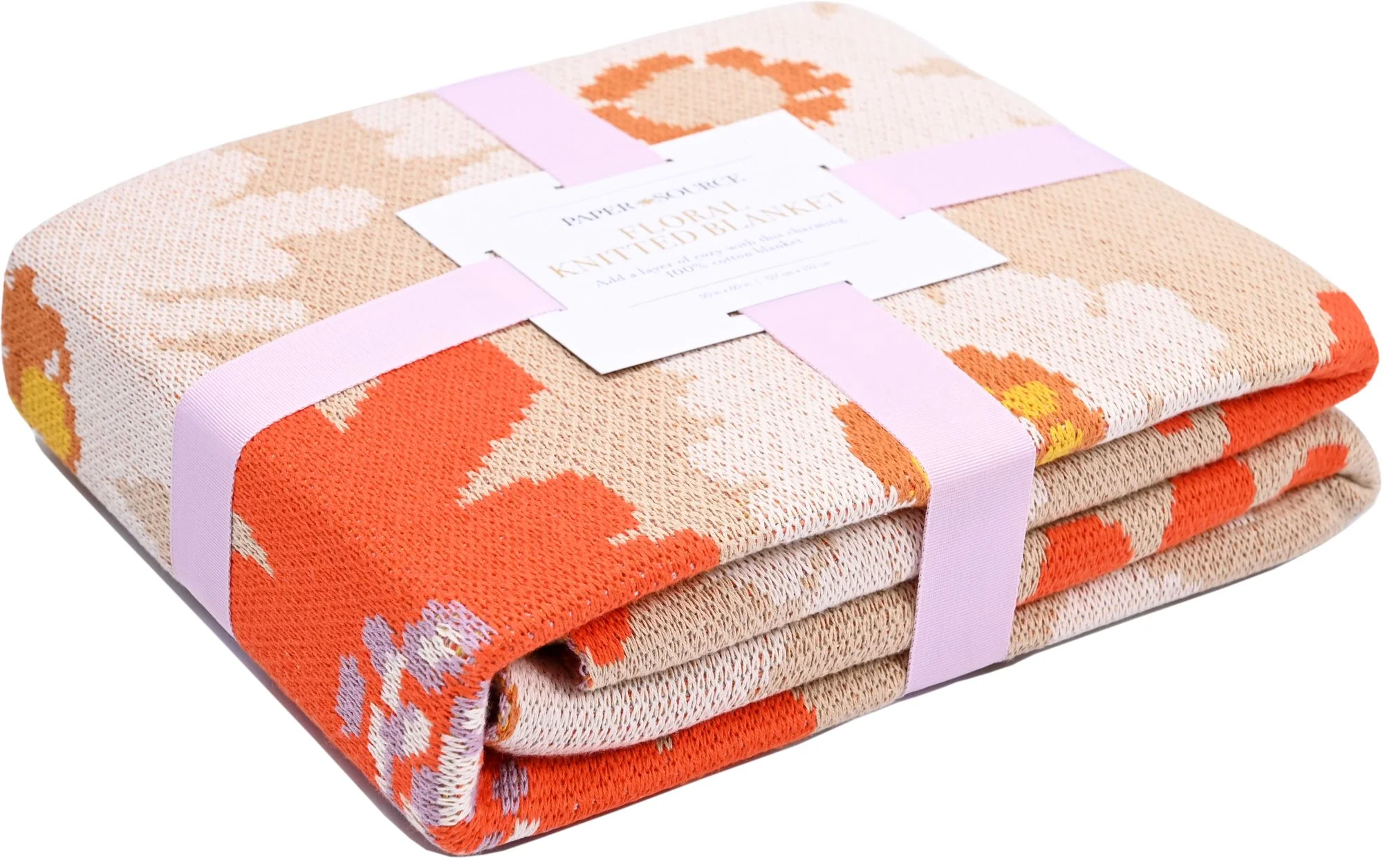 Bold Floral Knitted Throw Blanket - Image 2
