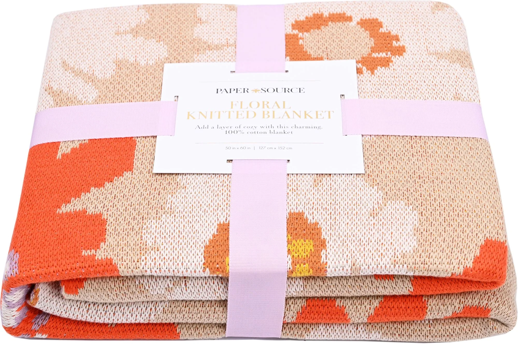 Bold Floral Knitted Throw Blanket - Image 5