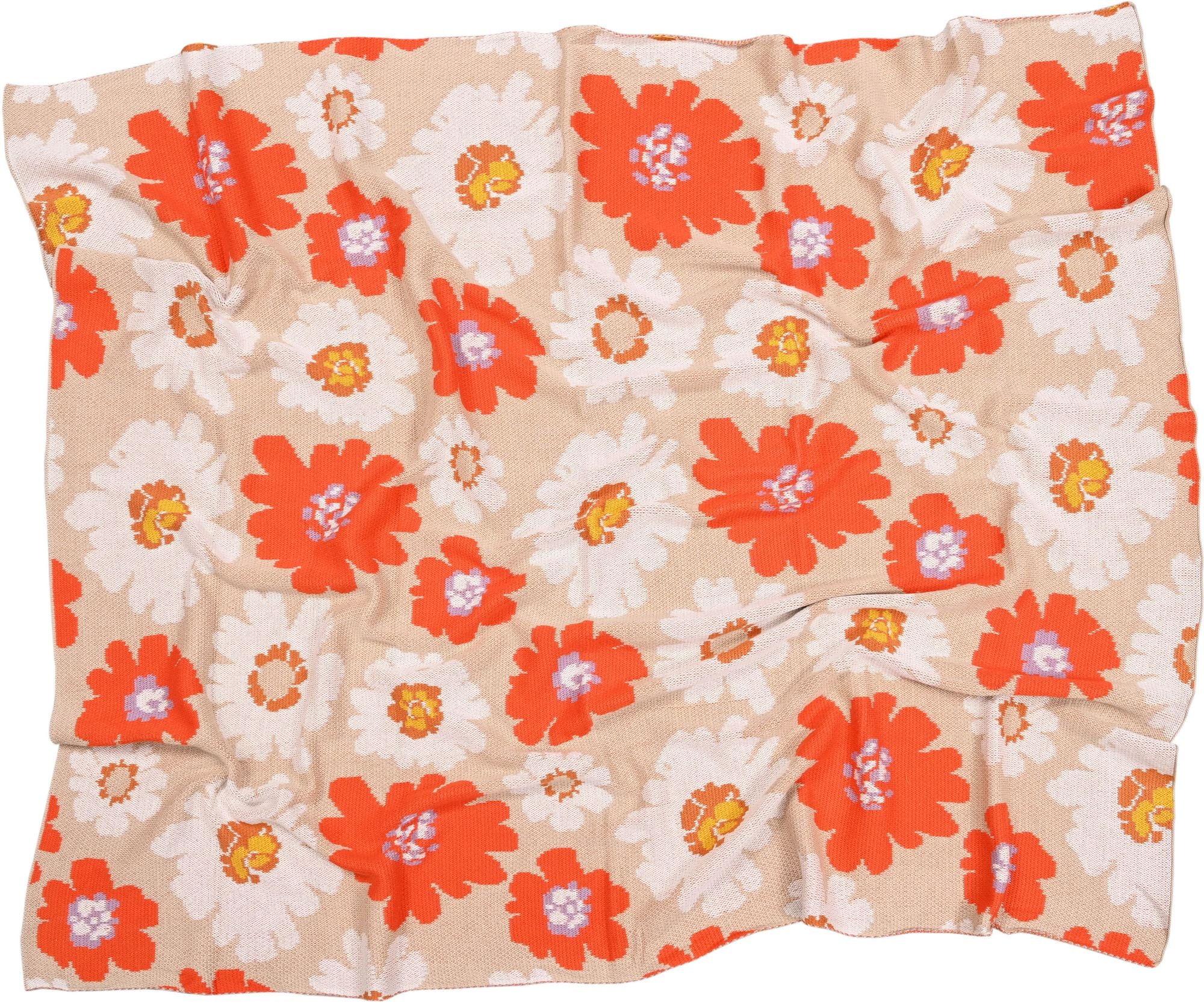Bold Floral Knitted Throw Blanket - Image 7
